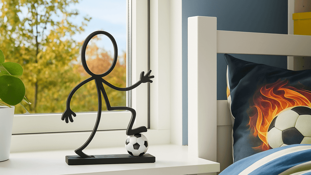 Die Fußballsaison hat begonnen! Machen Sie sie mit der Dekoration „Fußballer mit Ball“ zu etwas ganz Besonderem.