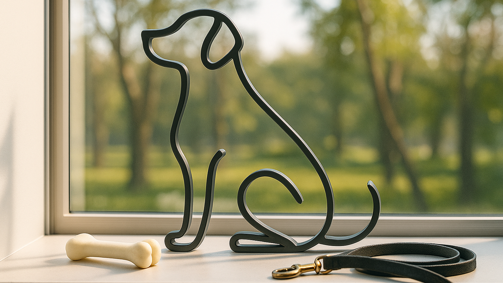 Labrador-Deko: Minimalistische Hundefigur mit Charakter