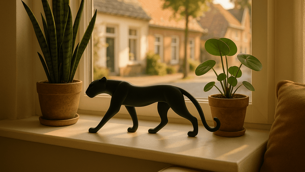 Minimalistische Pantherfigur: Die Kraft der Einfachheit in Ihrem Interieur