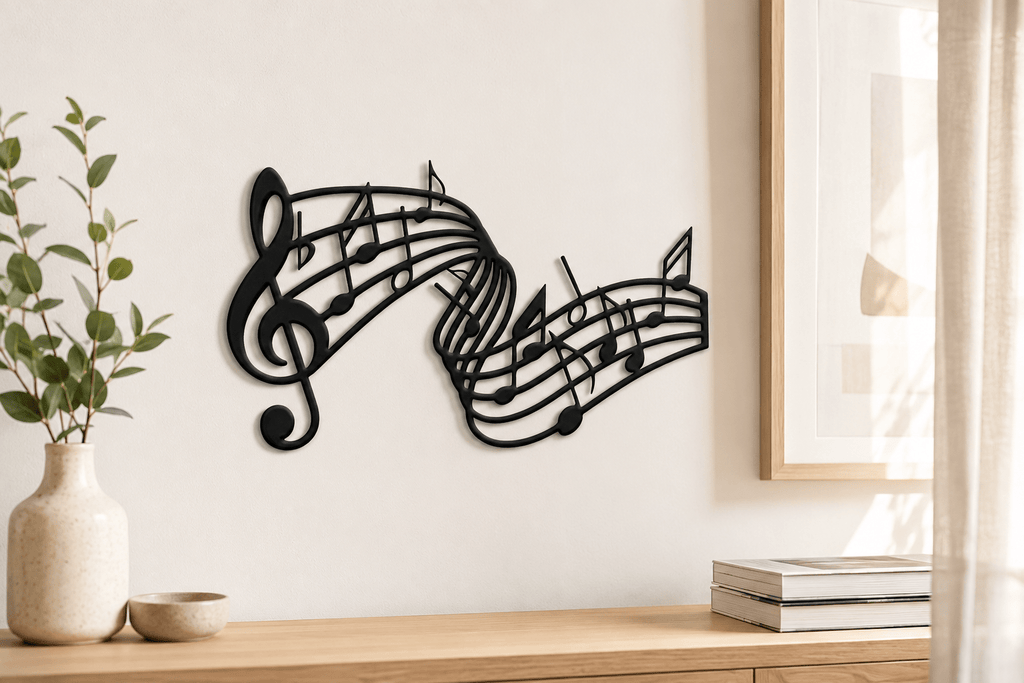 Muziek wanddecoratie met naam: een persoonlijk kunstwerk voor iedere muziekliefhebber