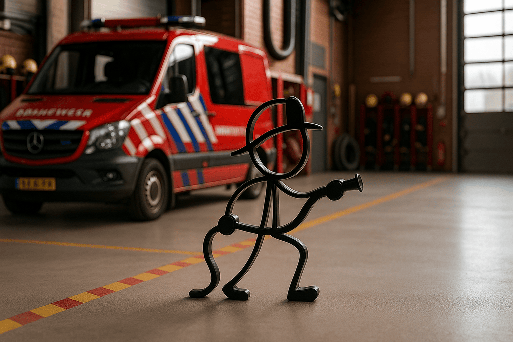Stickyman Brandweerman: minimalistische decoratie voor echte helden van de brandweer