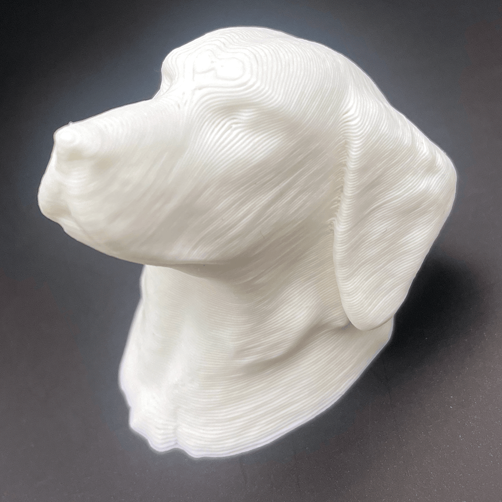 3D - geprinte Golden Retriever kop v2 magneet - 3dbende