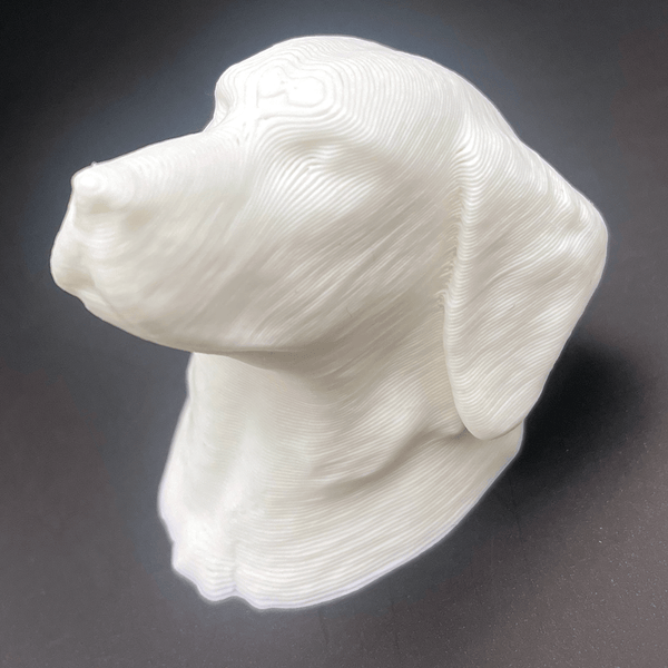 3D - geprinte Golden Retriever kop v2 magneet - 3dbende