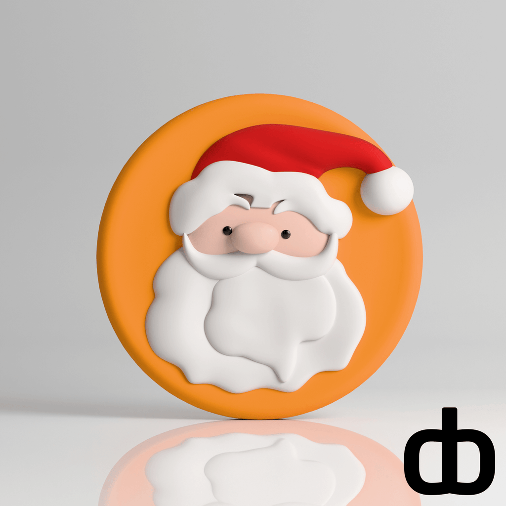 3D - geprinte Kerstman magneet - 3dbende