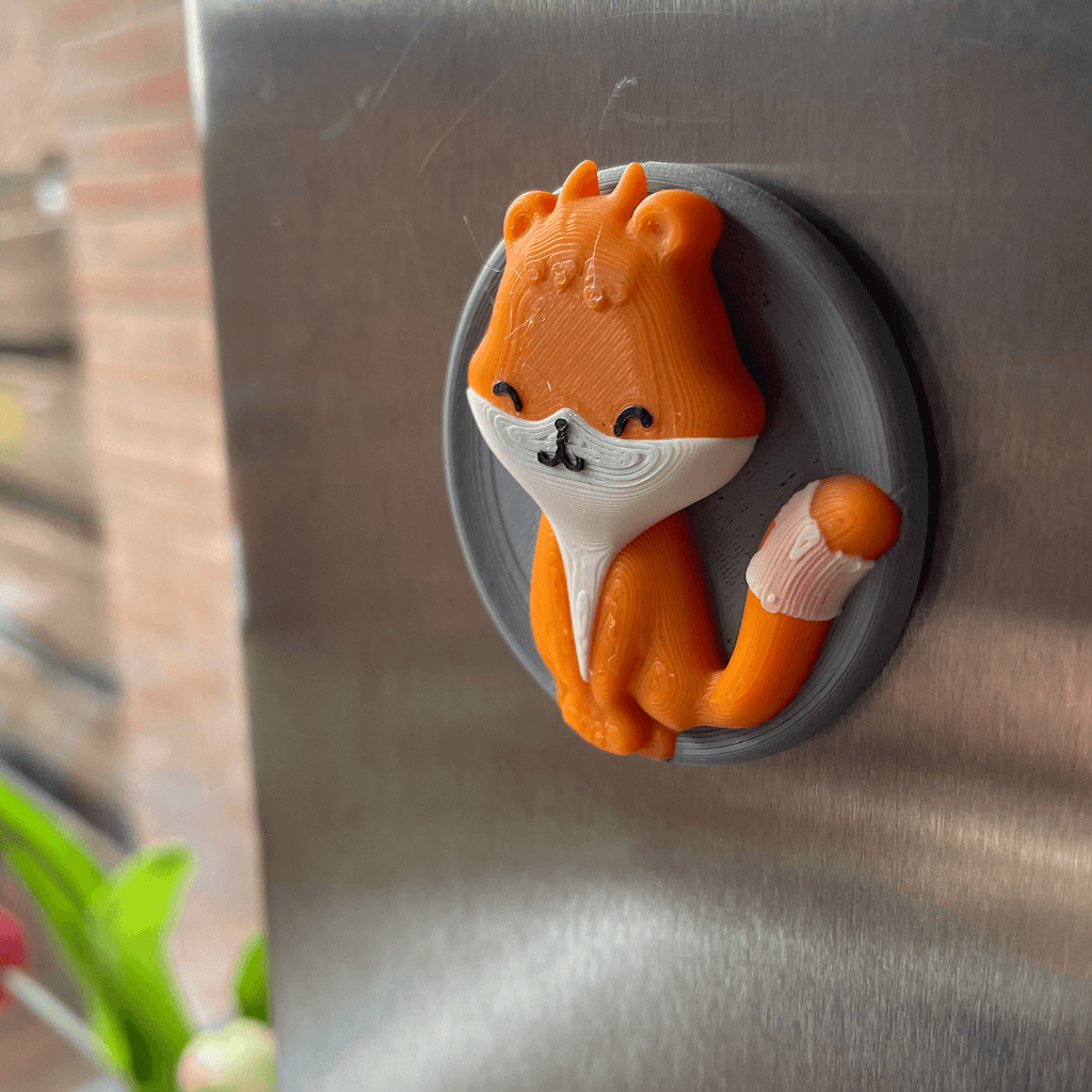 3D - geprinte Kleine vos magneet - 3dbende