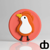 3D - geprinte Kuiken magneet - 3dbende