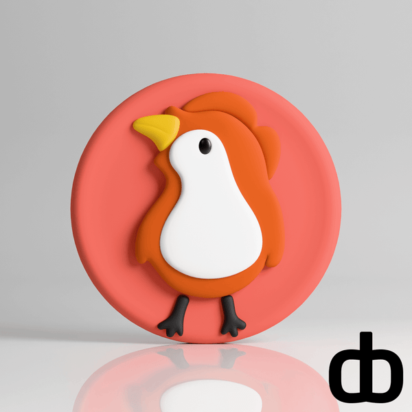 3D - geprinte Kuiken magneet - 3dbende