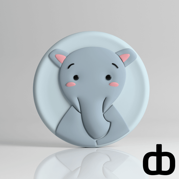 3D - geprinte Olifant magneet - 3dbende