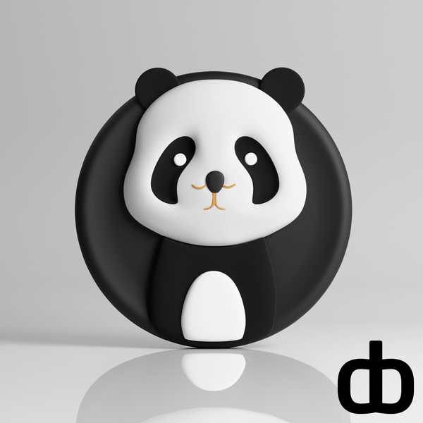 3D - geprinte Panda magneet - 3dbende