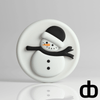3D - geprinte Sneeuwpop magneet - 3dbende