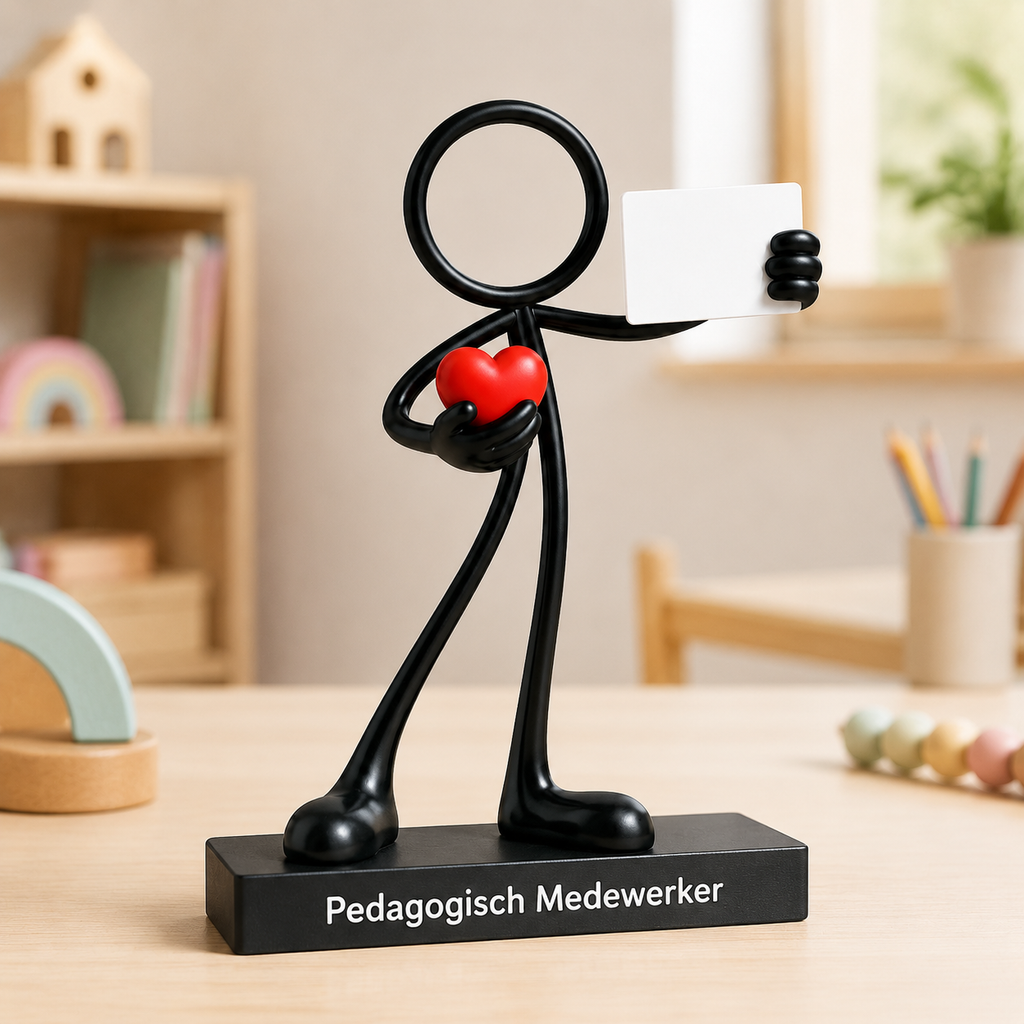 Persoonlijk cadeau voor pedagogisch medewerker met hart en eigen tekst