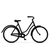 Beeldje ‘Damesfiets’ – Zwart, minimalistisch en nostalgisch - 3dbende