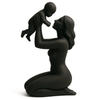 Beeldje ‘Moederliefde’ – Zwart, symbolisch en warm - 3dbende