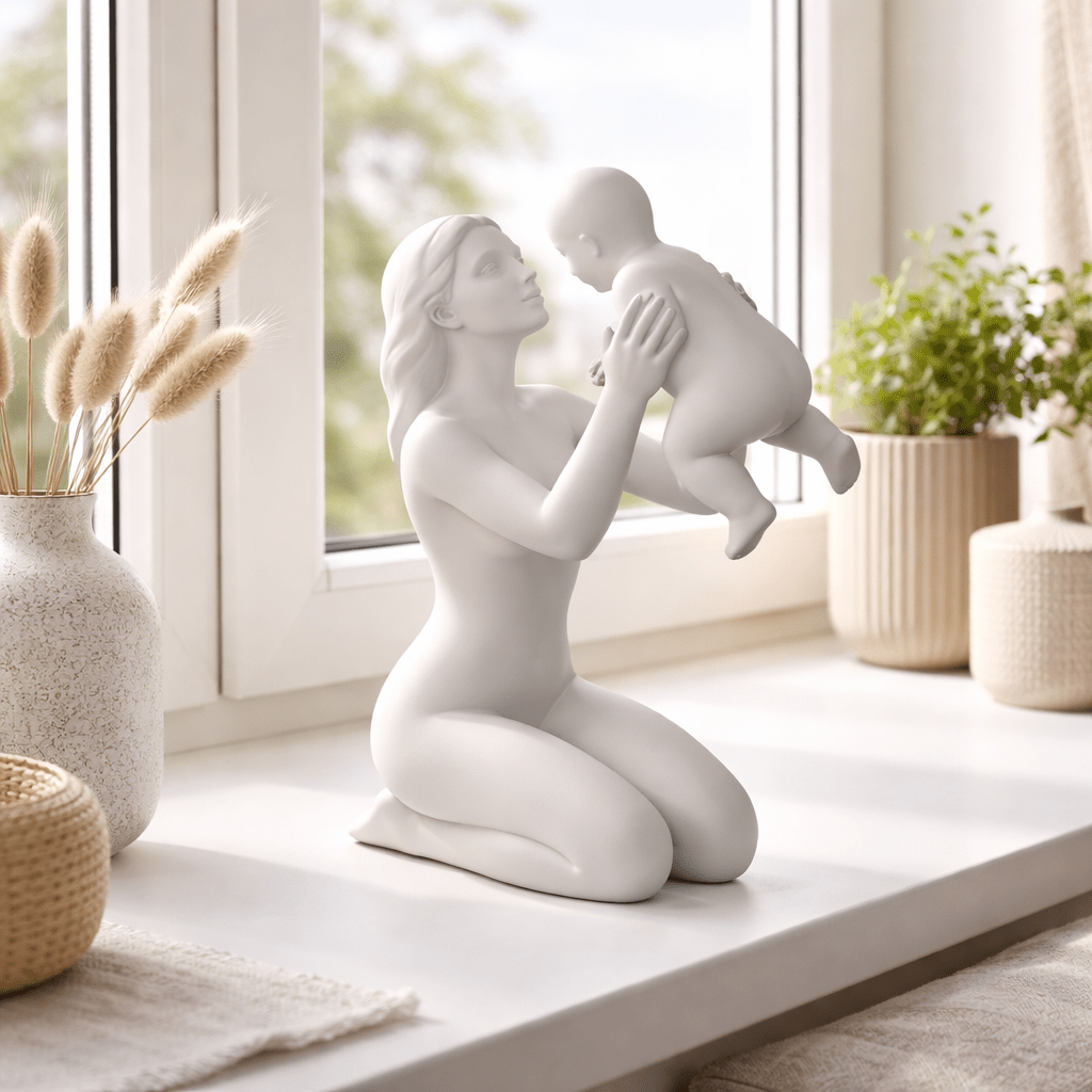 Beeldje ‘Moederliefde’ – Zwart, symbolisch en warm - 3dbende