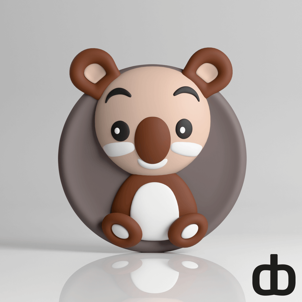 Chibi Koala Koelkastmagneet - 3dbende