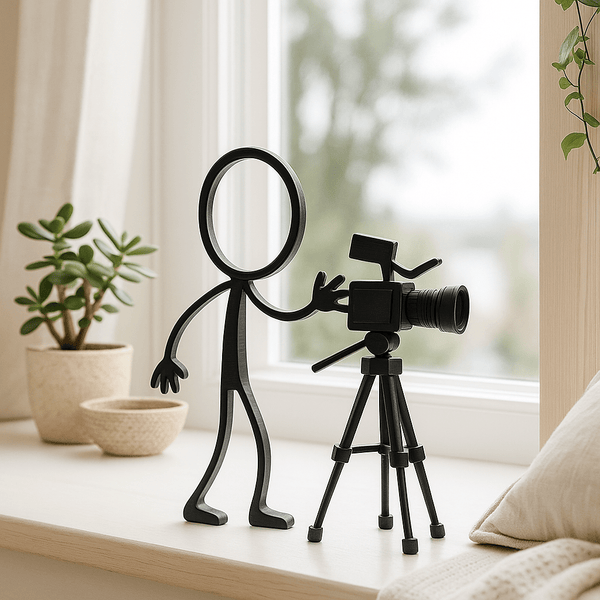 Content Creator Decoratie – Stickyman met Camera - 3dbende