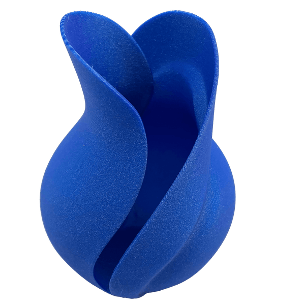 Decoratief open vaasje - Blauwe glitter radiant sky - 3dbende