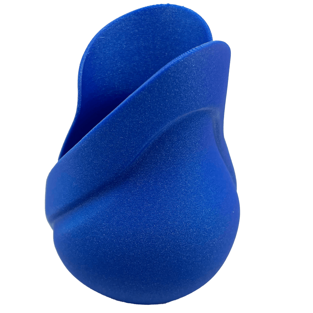 Decoratief open vaasje - Blauwe glitter radiant sky - 3dbende