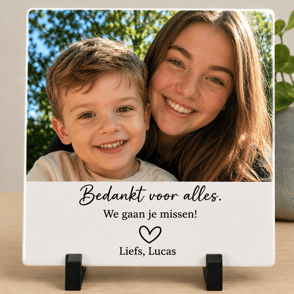 Full Colour Tegeltje met Eigen Foto en Tekst – Een Persoonlijk Cadeau voor Elk Moment - 3dbende