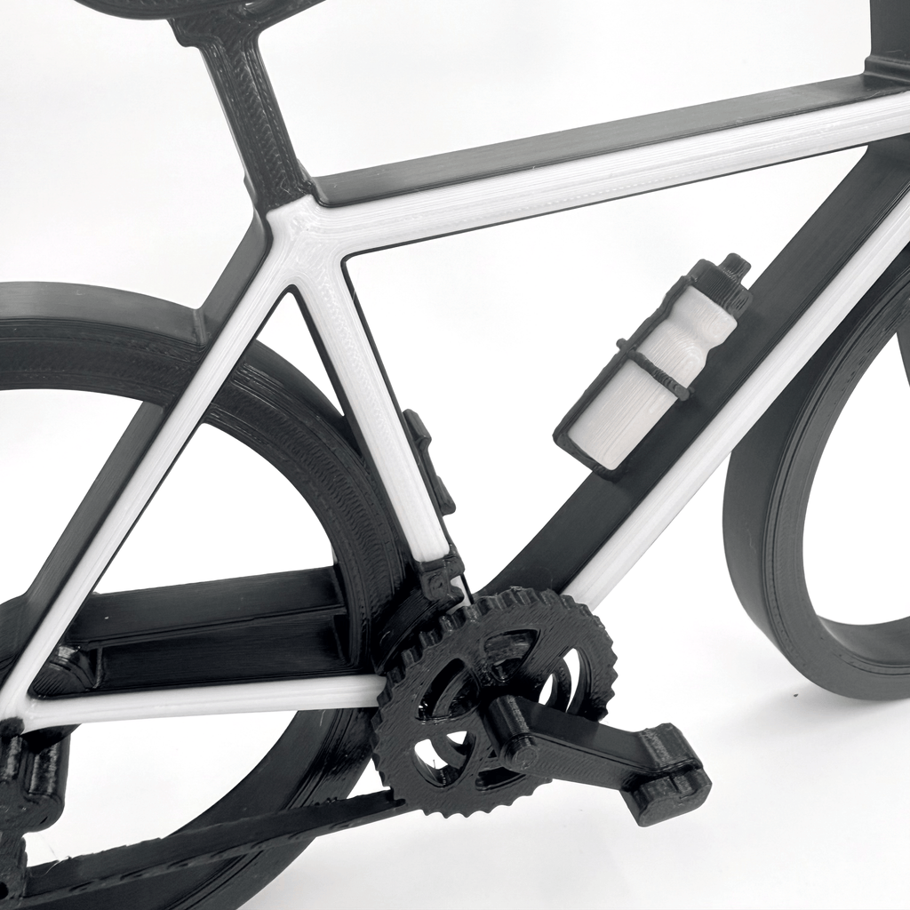 Gepersonaliseerde miniatuur racefiets / wielrennersfiets - 3dbende