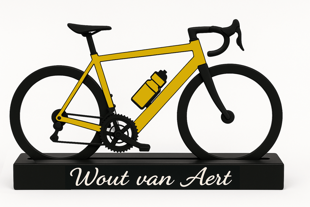 Gepersonaliseerde miniatuur racefiets / wielrennersfiets - 3dbende