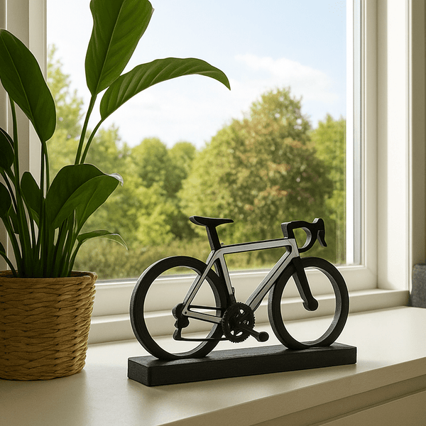 Gepersonaliseerde miniatuur racefiets / wielrennersfiets - 3dbende