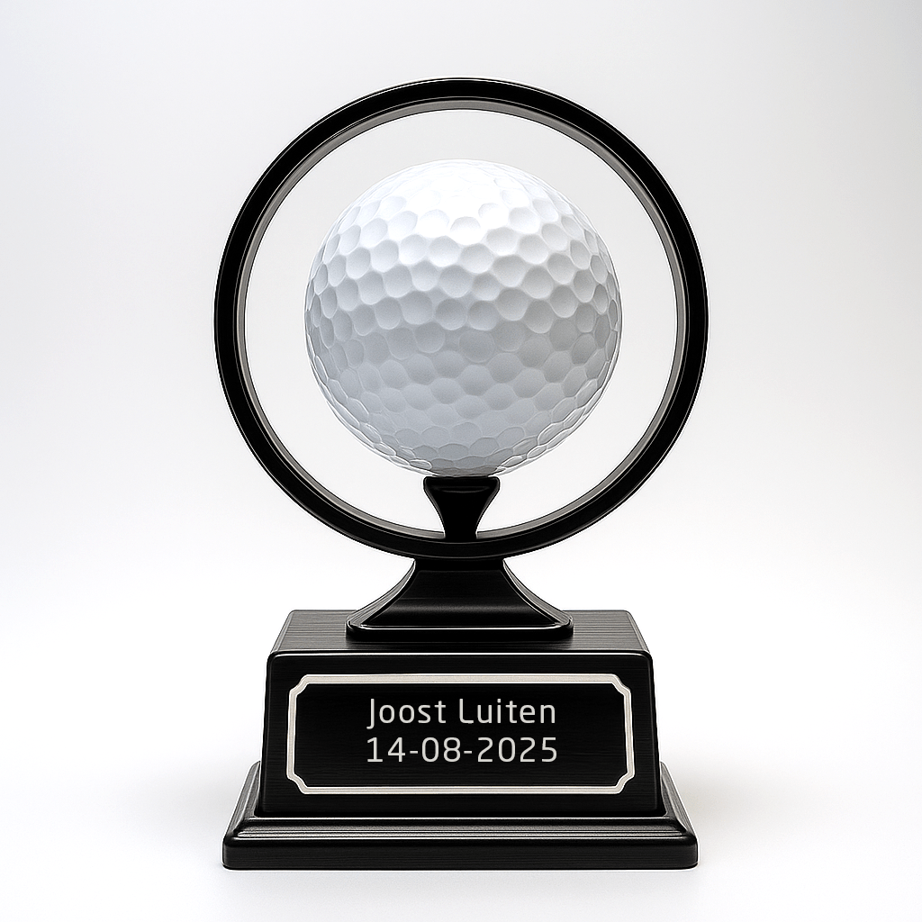 Golfbal Display met naam - 3dbende