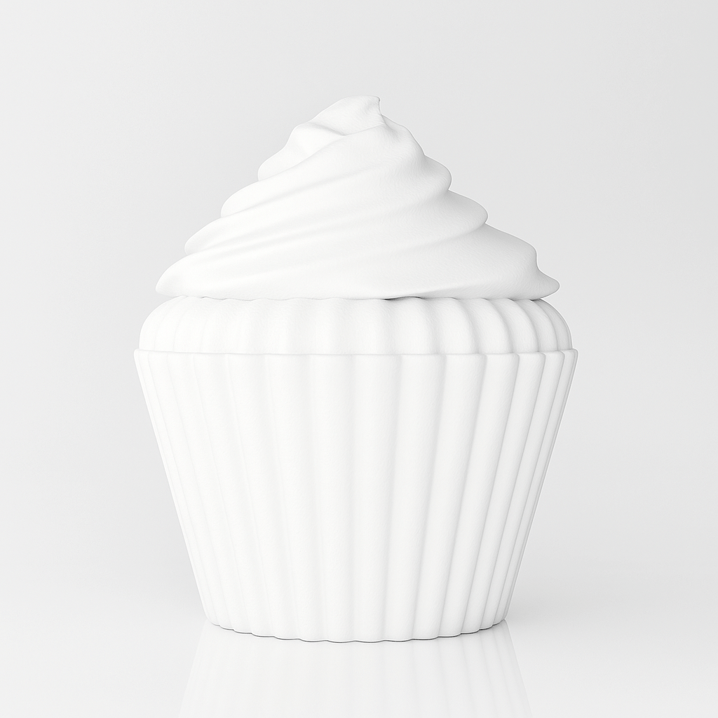 Grote 3D - geprinte Cupcake Decoratie - 3dbende