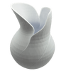 Grote moderne 3D - geprinte design vaas in wit - 3dbende
