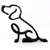Hond decoratie – minimalistisch silhouetbeeldje voor hondenliefhebbers - 3dbende