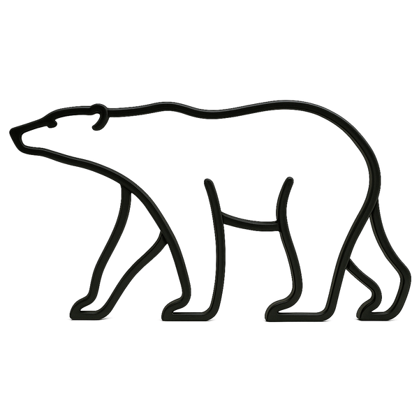 IJsbeer silhouet decoratie - 3dbende