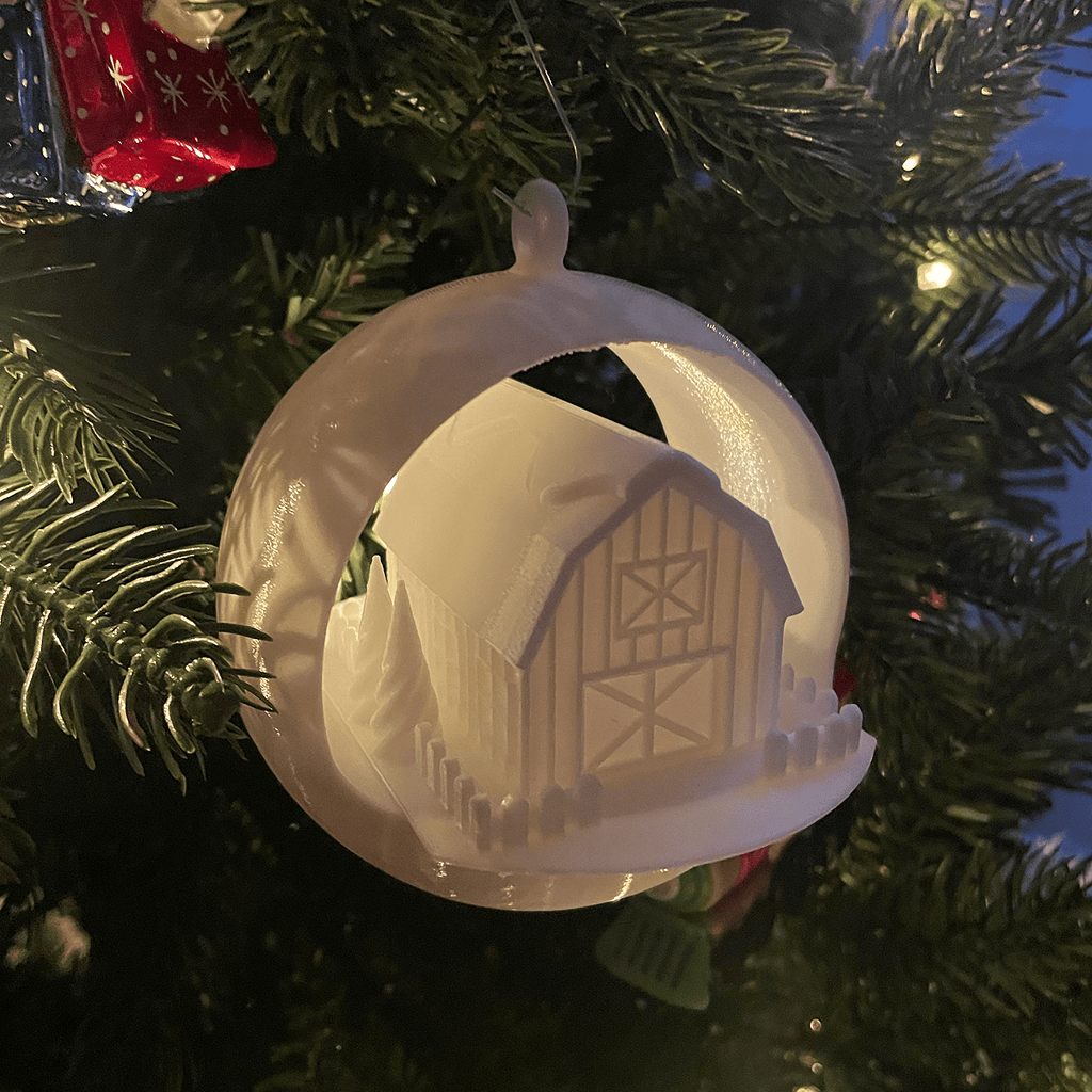 Kerstornament met Boerderijdesign - 3dbende
