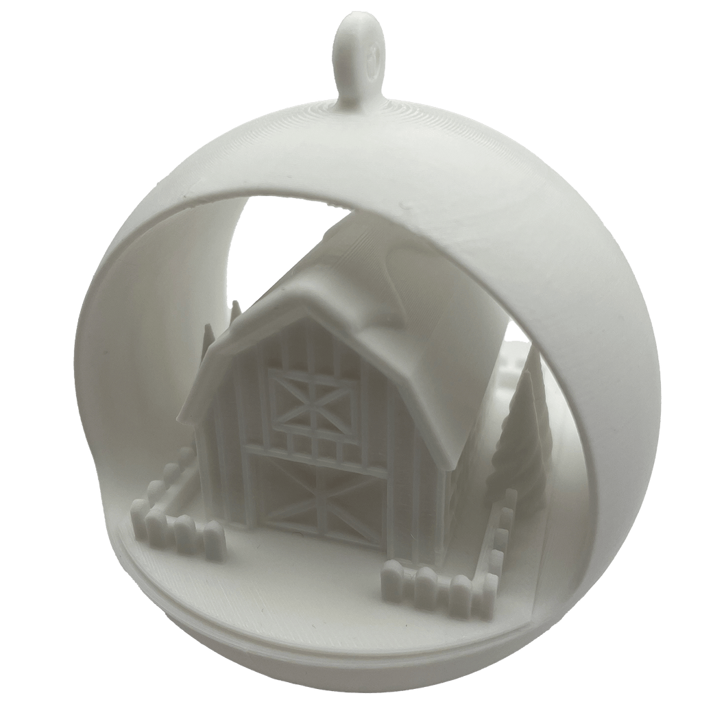 Kerstornament met Boerderijdesign - 3dbende