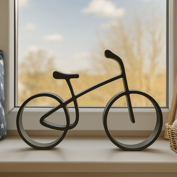 Kinderfiets Beeldje – Minimalistische Fietscadeau Decoratie - 3dbende