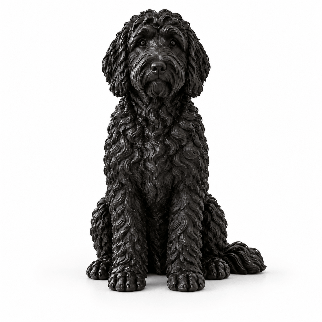 labradoodle in PLA Galaxy Black – wit-voor