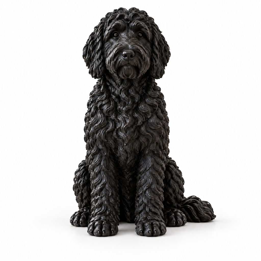 labradoodle in PLA Galaxy Black – wit-voor