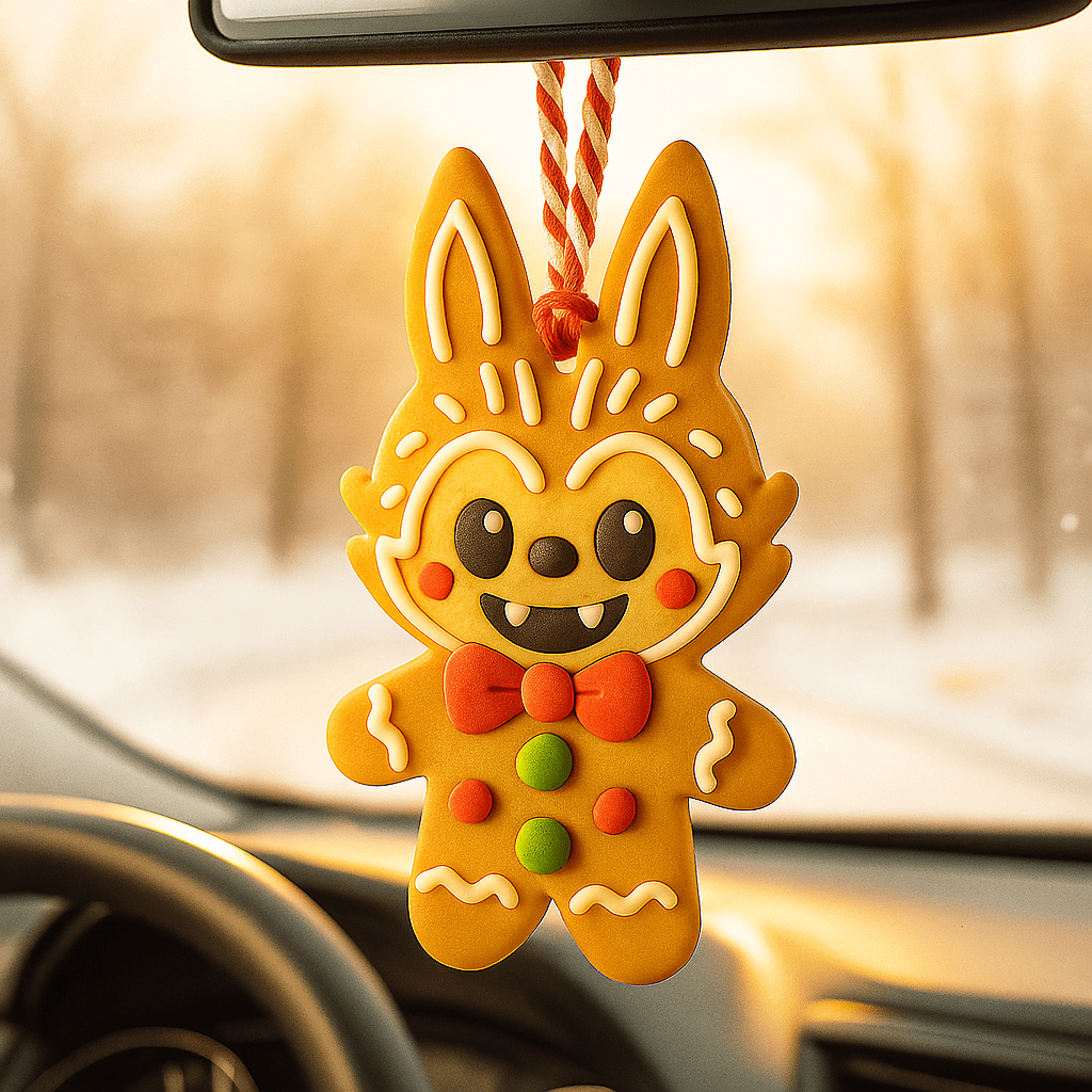 Labubu Gingerbread Kersthanger - 3dbende