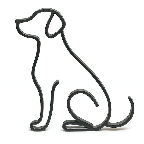 Minimalistisch Labrador Beeldje - 3dbende