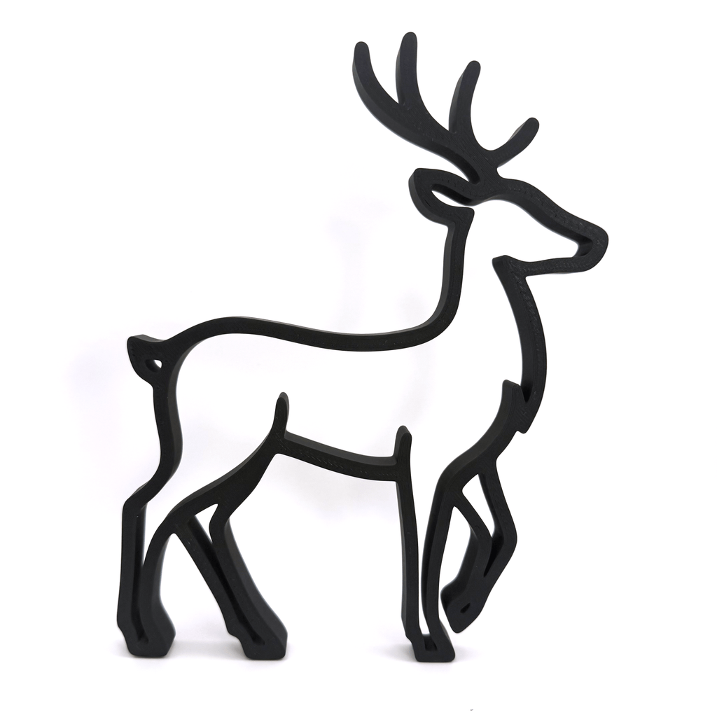 Minimalistisch rendier – Scandinavische kerstdecoratie (voor een zacht prijsje) - 3dbende
