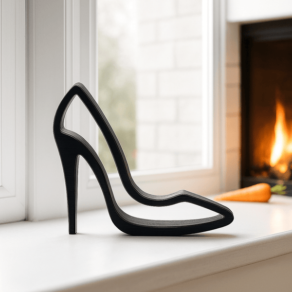 Minimalistische 3D Hoge Hak – Elegante decoratie voor mode - en interieurliefhebbers - 3dbende