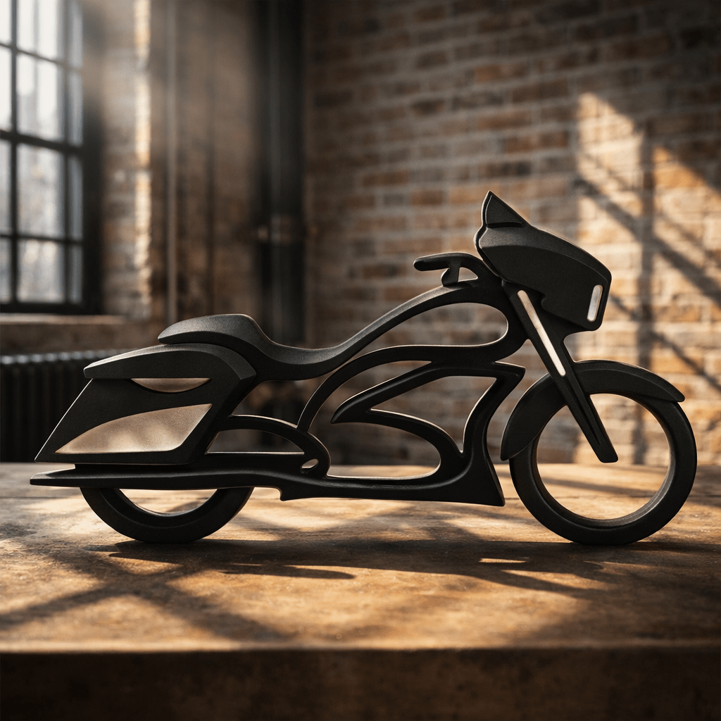 Minimalistische Cruiser Motor Decoratie – Street Glide Stijl - 3dbende