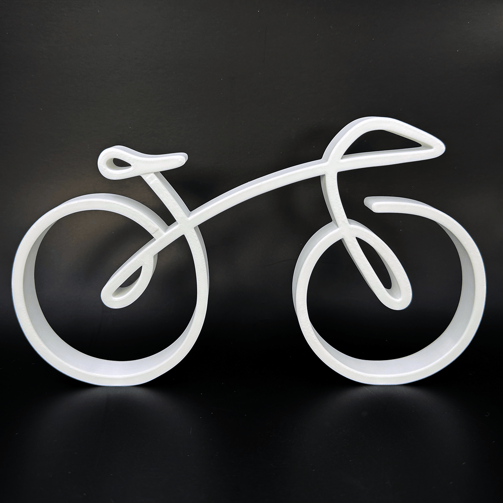 Minimalistische fiets decoratie - 3dbende