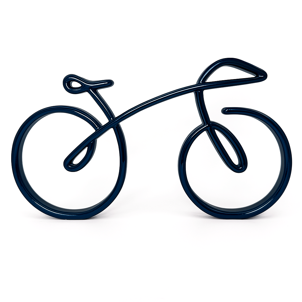 Minimalistische fiets decoratie - 3dbende