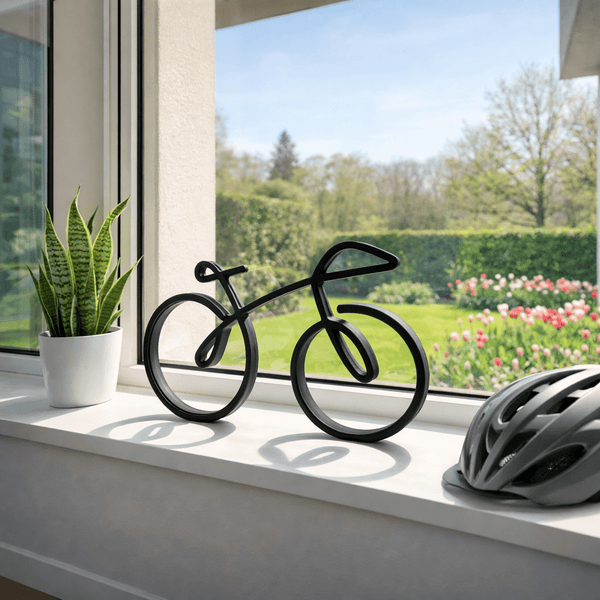 Minimalistische fiets decoratie - 3dbende