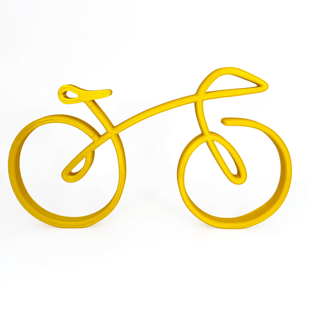 Minimalistische fiets decoratie - 3dbende