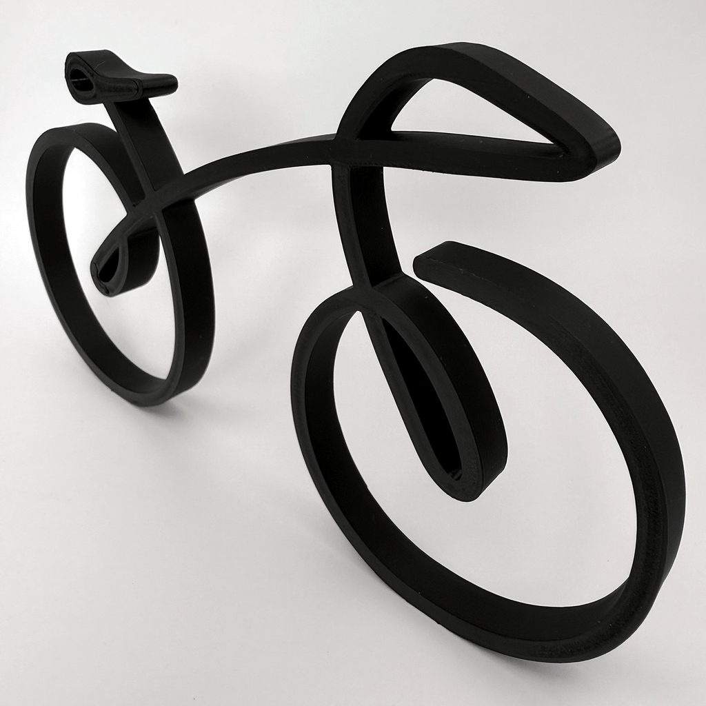 Minimalistische fiets decoratie - 3dbende