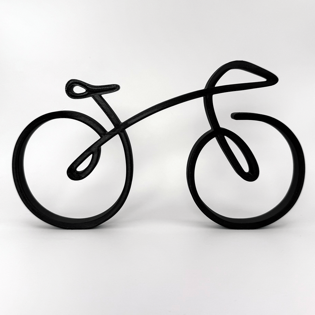 Minimalistische fiets decoratie - 3dbende