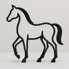 Minimalistische paard decoratie - 3dbende