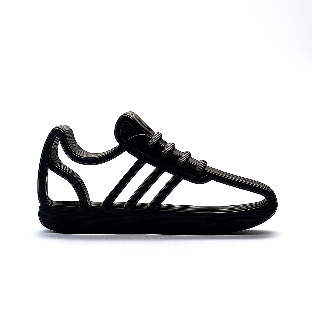 Minimalistische Sneaker – Moderne decoratie in Adidas - style silhouet - 3dbende