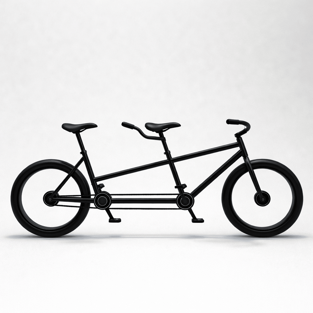 Minimalistische Tandem Decoratie - 3dbende